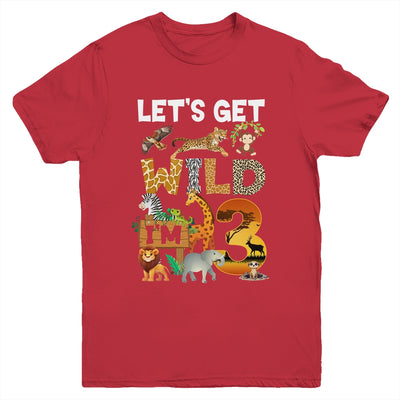 3 Year Old Zoo Birthday Safari Jungle Animal 3rd Bday Youth Shirt | siriusteestore