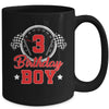 3rd Birthday Boy Race Car Birthday Racing Car Flag Mug | siriusteestore
