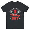 3rd Birthday Boy Race Car Birthday Racing Car Flag Youth Shirt | siriusteestore