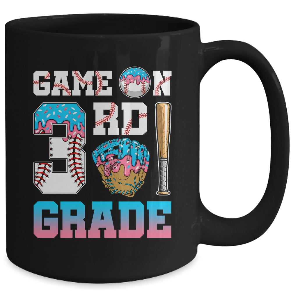3rd Grade Back To School Baseball Drip Ice Cream Game On Mug | siriusteestore