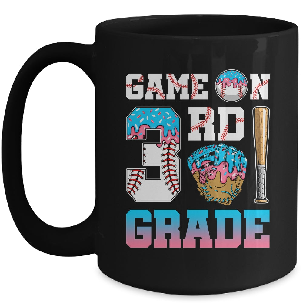 3rd Grade Back To School Baseball Drip Ice Cream Game On Mug | siriusteestore
