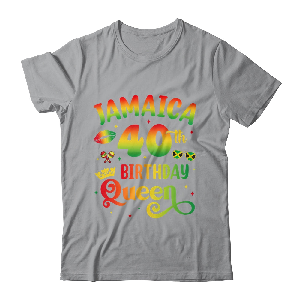 40Th Birthday Queen Jamaica Birthday Girl Matching Party Shirt & Hoodie | siriusteestore