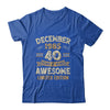 40 Years Awesome Vintage December 1985 40th Birthday Shirt & Hoodie | siriusteestore