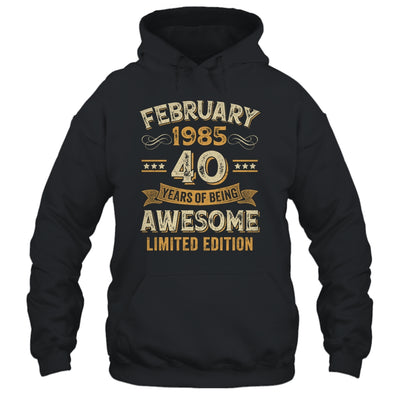 40 Years Awesome Vintage February 1985 40th Birthday Shirt & Hoodie | siriusteestore