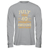 40 Years Awesome Vintage July 1985 40th Birthday Shirt & Hoodie | siriusteestore