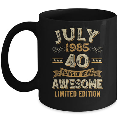 40 Years Awesome Vintage July 1985 40th Birthday Mug | siriusteestore