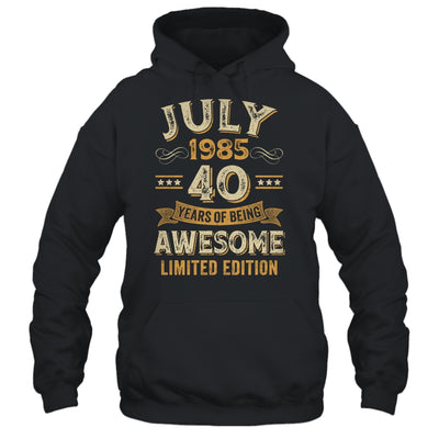 40 Years Awesome Vintage July 1985 40th Birthday Shirt & Hoodie | siriusteestore