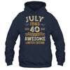 40 Years Awesome Vintage July 1985 40th Birthday Shirt & Hoodie | siriusteestore