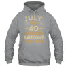 40 Years Awesome Vintage July 1985 40th Birthday Shirt & Hoodie | siriusteestore