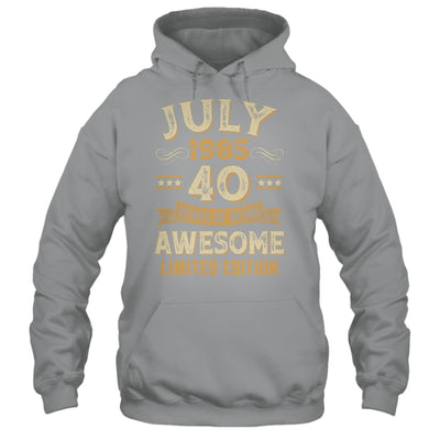 40 Years Awesome Vintage July 1985 40th Birthday Shirt & Hoodie | siriusteestore
