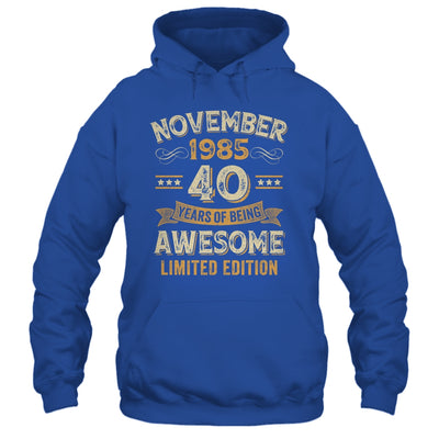 40 Years Awesome Vintage November 1985 40th Birthday Shirt & Hoodie | siriusteestore