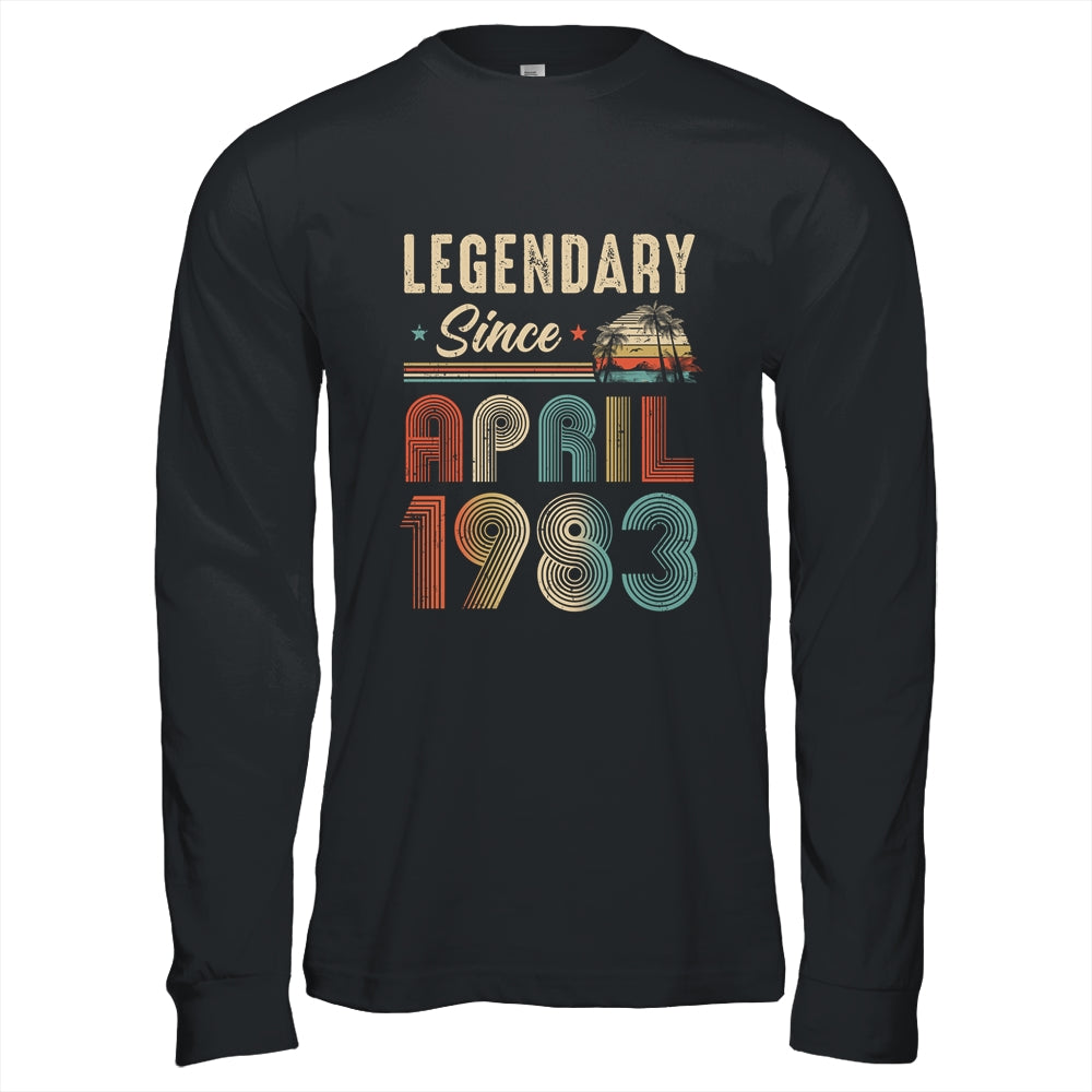 40 Years Old Legendary Since April 1983 40th Birthday Shirt & Hoodie | siriusteestore
