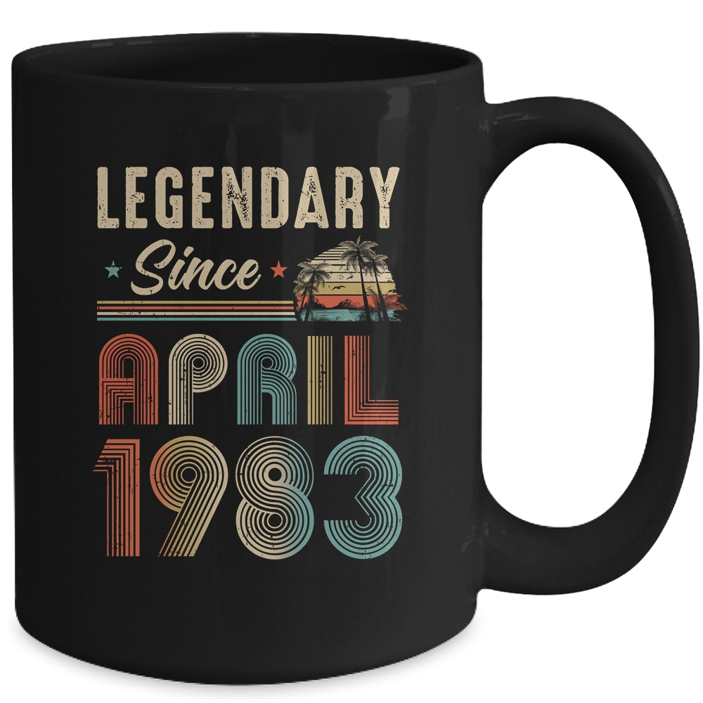 40 Years Old Legendary Since April 1983 40th Birthday Mug | siriusteestore