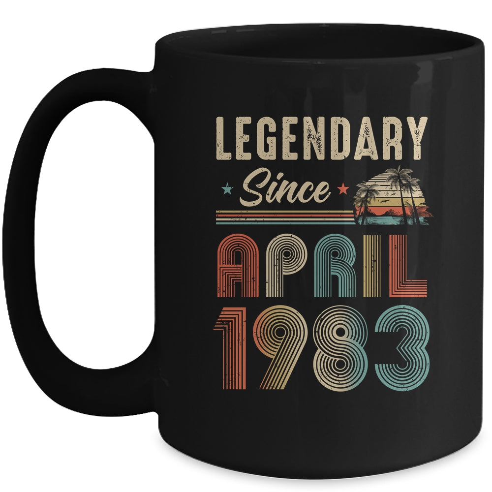 40 Years Old Legendary Since April 1983 40th Birthday Mug | siriusteestore
