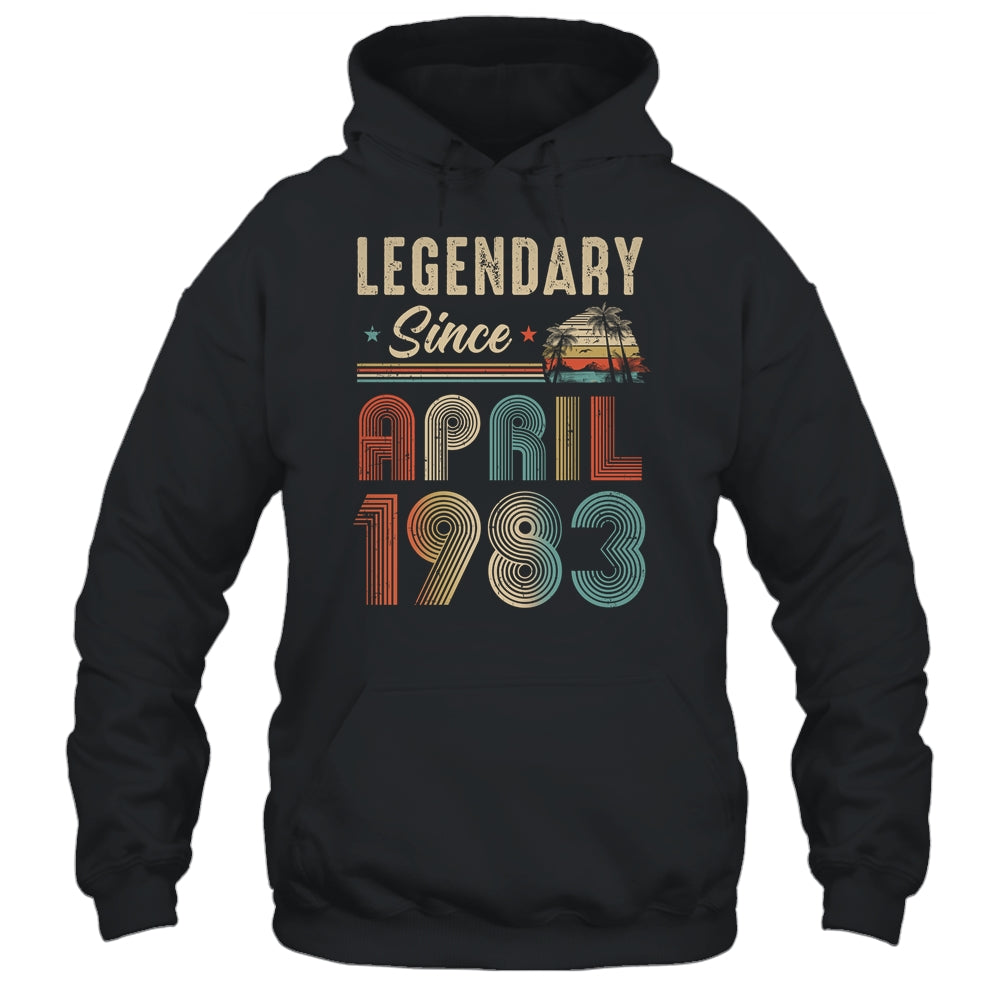 40 Years Old Legendary Since April 1983 40th Birthday Shirt & Hoodie | siriusteestore