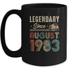 40 Years Old Legendary Since August 1983 40th Birthday Mug | siriusteestore