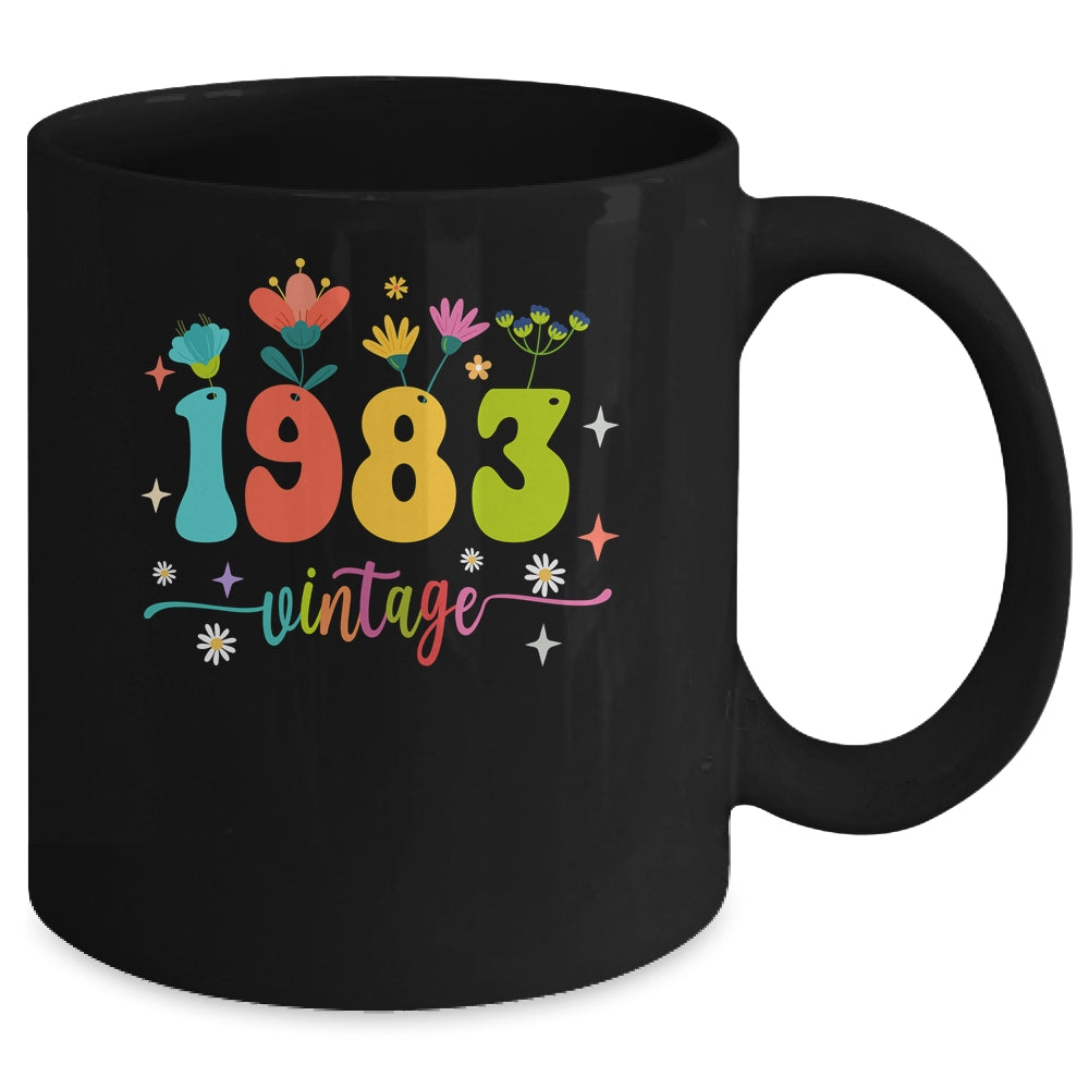 40 Years Old Vintage 1983 40th Birthday Tee Wildflower Mug | siriusteestore