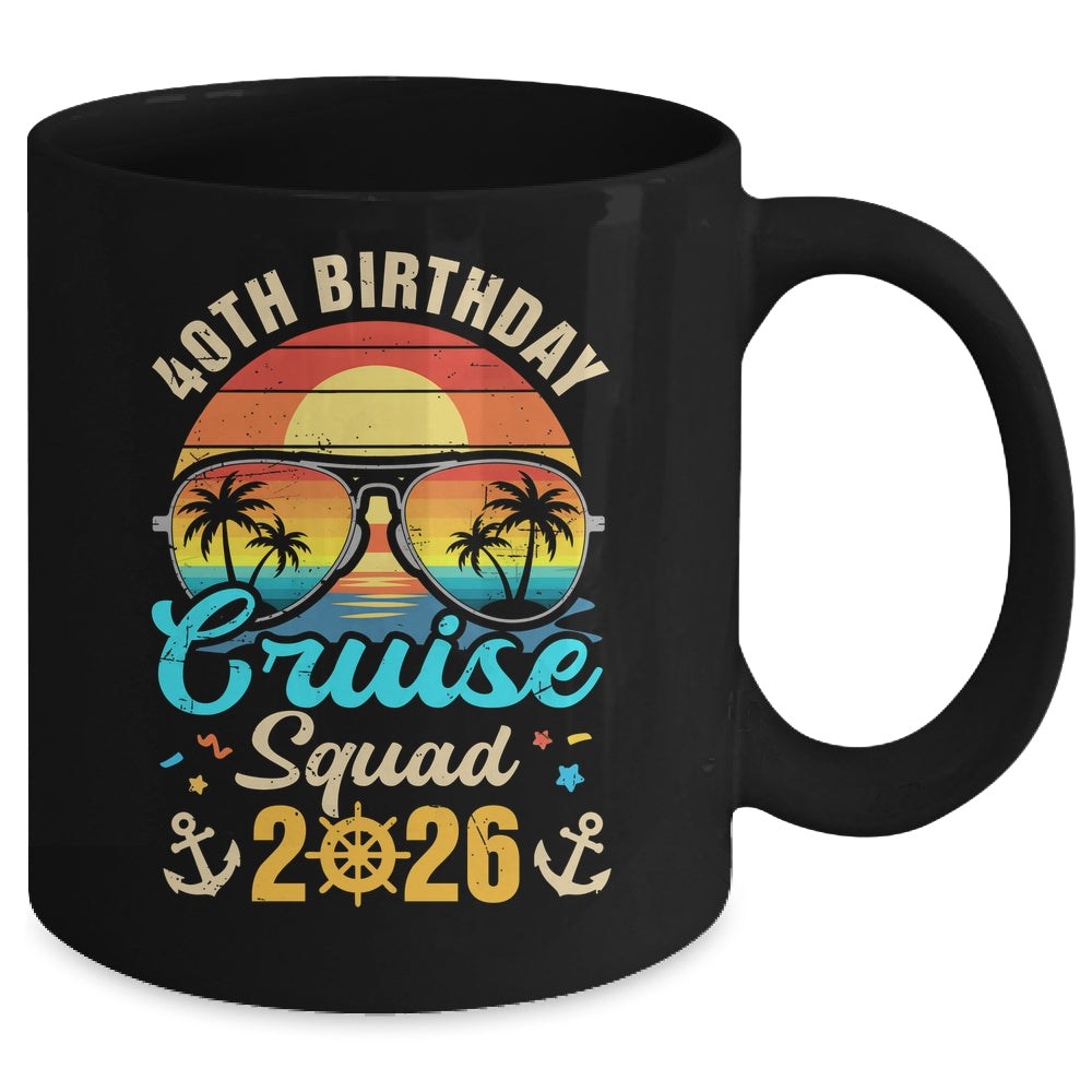 40th Birthday Cruise Squad 2026 Matching Party Vacation Mug | siriusteestore