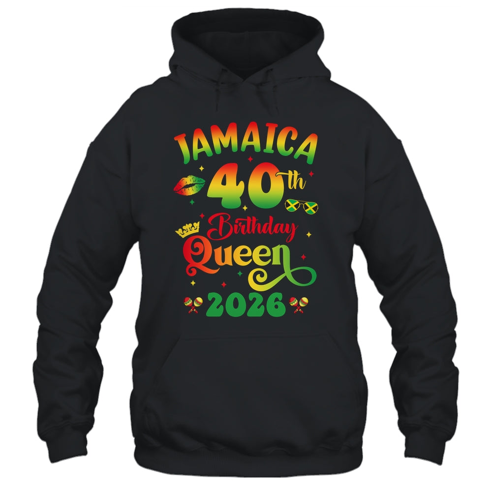 40th Birthday Queen Jamaica Girl Matching Party 2026 Shirt & Tank Top | siriusteestore