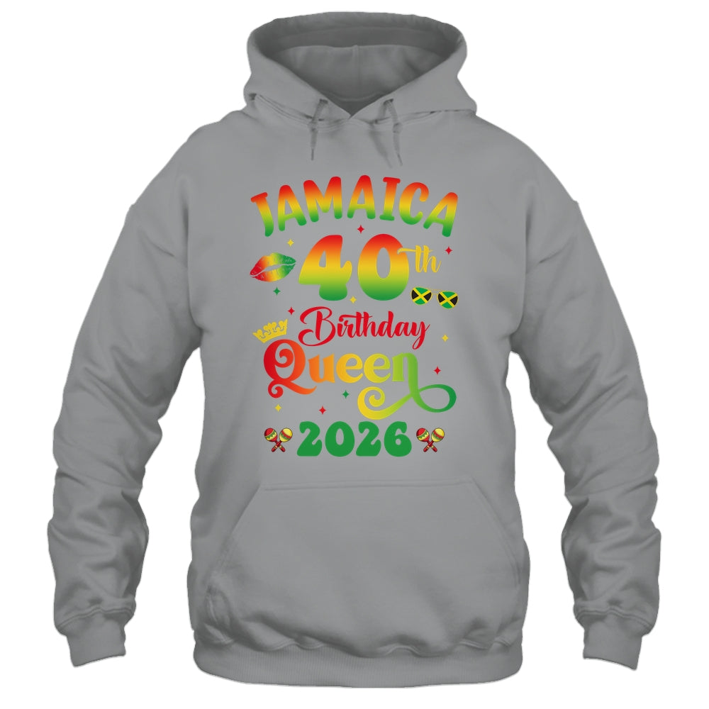 40th Birthday Queen Jamaica Girl Matching Party 2026 Shirt & Tank Top | siriusteestore