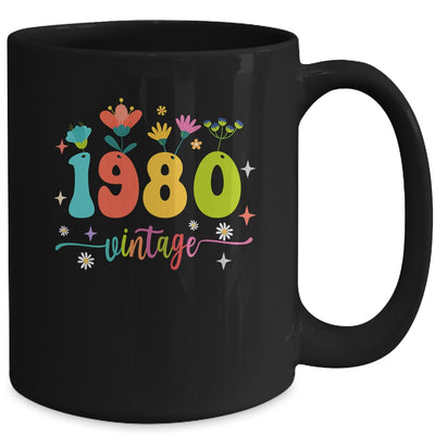 43 Years Old Vintage 1980 43rd Birthday Tee Wildflower Mug | siriusteestore