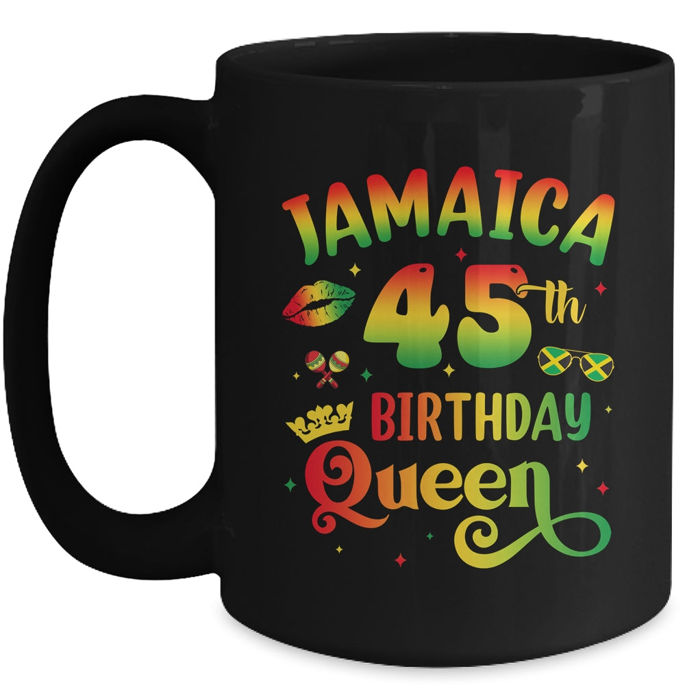 45Th Birthday Queen Jamaica Birthday Girl Matching Party Mug | siriusteestore