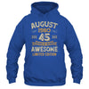 45 Years Awesome Vintage August 1980 45th Birthday Shirt & Hoodie | siriusteestore