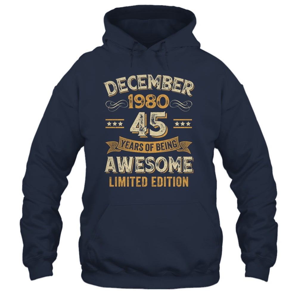 45 Years Awesome Vintage December 1980 45th Birthday Shirt & Hoodie | siriusteestore