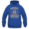45 Years Awesome Vintage January 1980 45th Birthday Shirt & Hoodie | siriusteestore