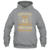 45 Years Awesome Vintage January 1980 45th Birthday Shirt & Hoodie | siriusteestore