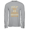45 Years Awesome Vintage July 1980 45th Birthday Shirt & Hoodie | siriusteestore