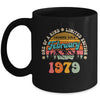 45 Years Old Awesome Since February 1979 45th Birthday Groovy Mug | siriusteestore