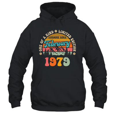 45 Years Old Awesome Since February 1979 45th Birthday Groovy Shirt & Tank Top | siriusteestore