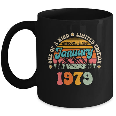 45 Years Old Awesome Since January 1979 45th Birthday Groovy Mug | siriusteestore