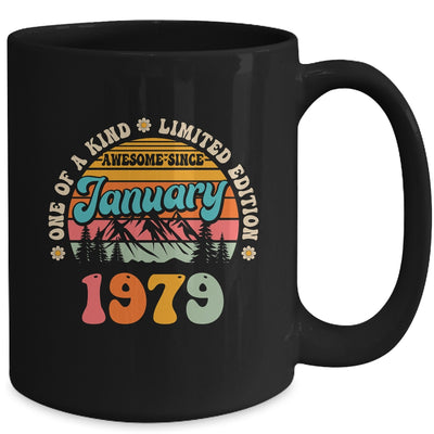45 Years Old Awesome Since January 1979 45th Birthday Groovy Mug | siriusteestore