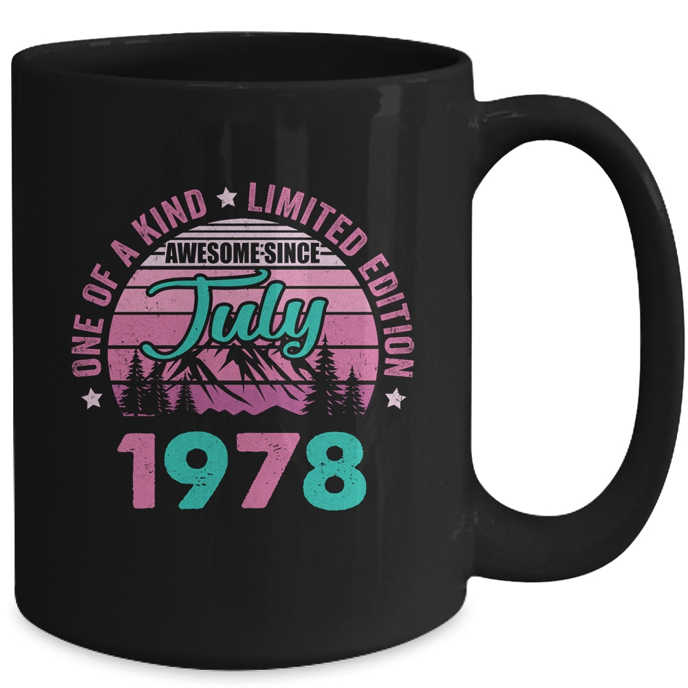 45 Years Old Awesome Since July 1978 45th Birthday Women Mug | siriusteestore