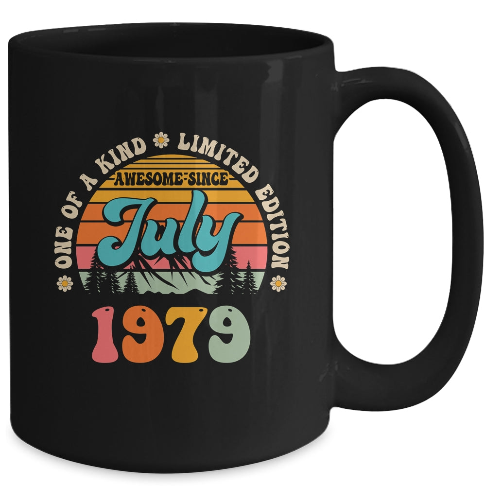 45 Years Old Awesome Since July 1979 45th Birthday Groovy Mug | siriusteestore