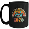 45 Years Old Awesome Since July 1979 45th Birthday Groovy Mug | siriusteestore