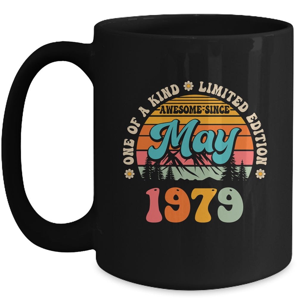 45 Years Old Awesome Since May 1979 45th Birthday Groovy Mug | siriusteestore
