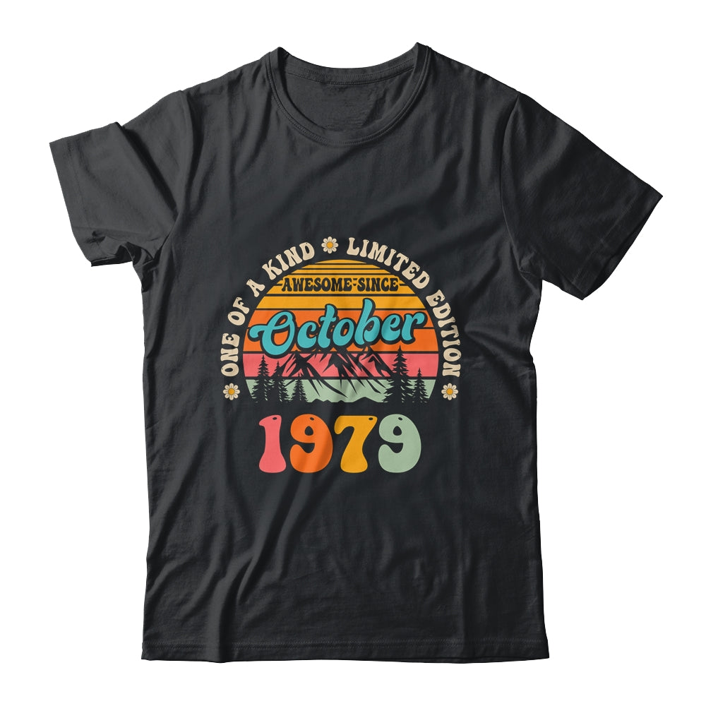 45 Years Old Awesome Since October 1979 45th Birthday Groovy Shirt & Tank Top | siriusteestore