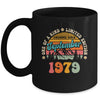 45 Years Old Awesome Since September 1979 45th Birthday Groovy Mug | siriusteestore