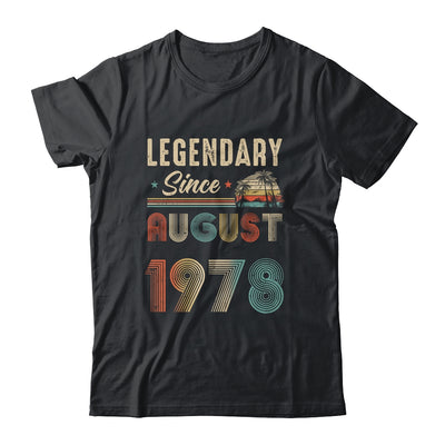 45 Years Old Legendary Since August 1978 45th Birthday Shirt & Hoodie | siriusteestore