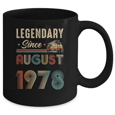 45 Years Old Legendary Since August 1978 45th Birthday Mug | siriusteestore
