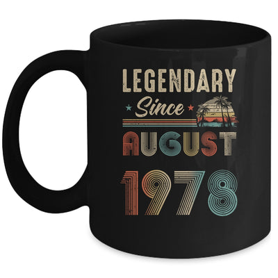 45 Years Old Legendary Since August 1978 45th Birthday Mug | siriusteestore