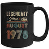 45 Years Old Legendary Since August 1978 45th Birthday Mug | siriusteestore