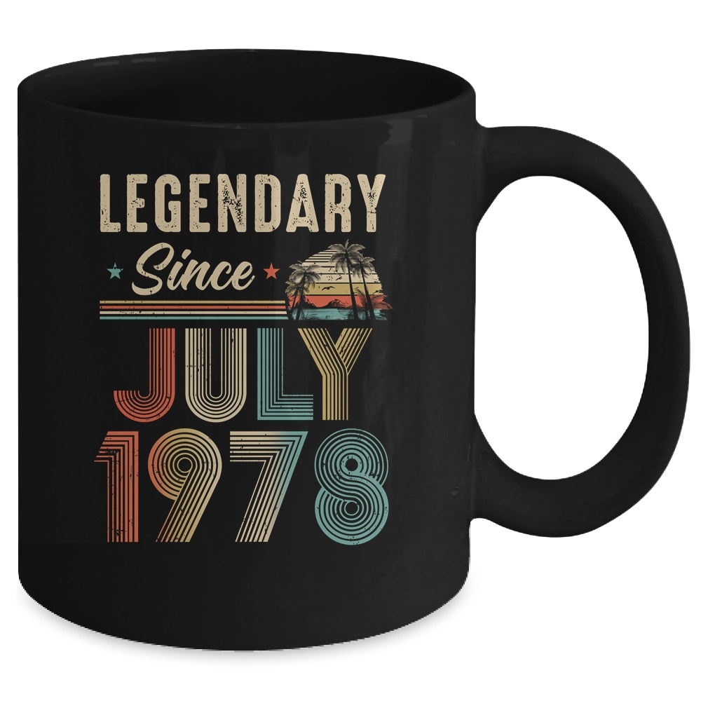 45 Years Old Legendary Since July 1978 45th Birthday Mug | siriusteestore
