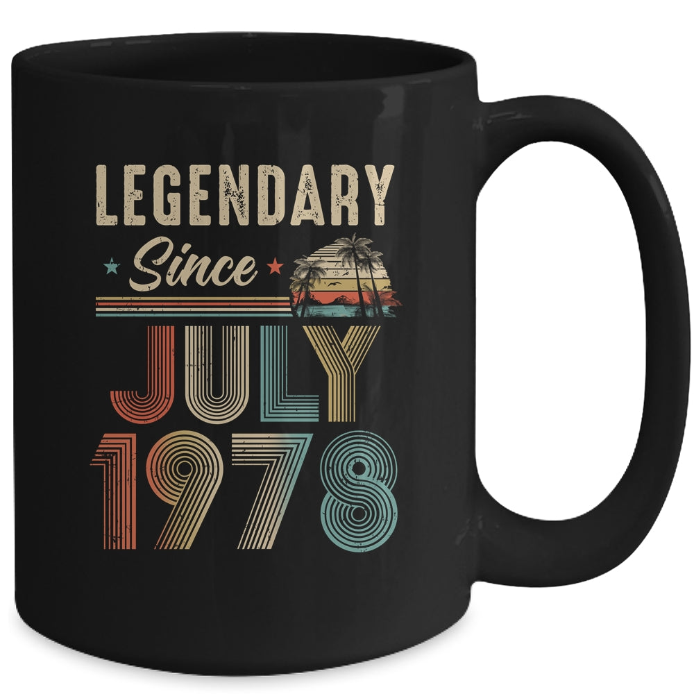 45 Years Old Legendary Since July 1978 45th Birthday Mug | siriusteestore
