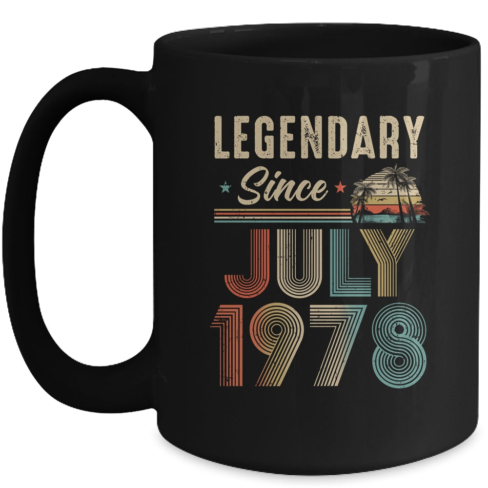 45 Years Old Legendary Since July 1978 45th Birthday Mug | siriusteestore