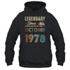 45 Years Old Legendary Since October 1978 45th Birthday Shirt & Hoodie | siriusteestore