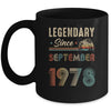 45 Years Old Legendary Since September 1978 45th Birthday Mug | siriusteestore